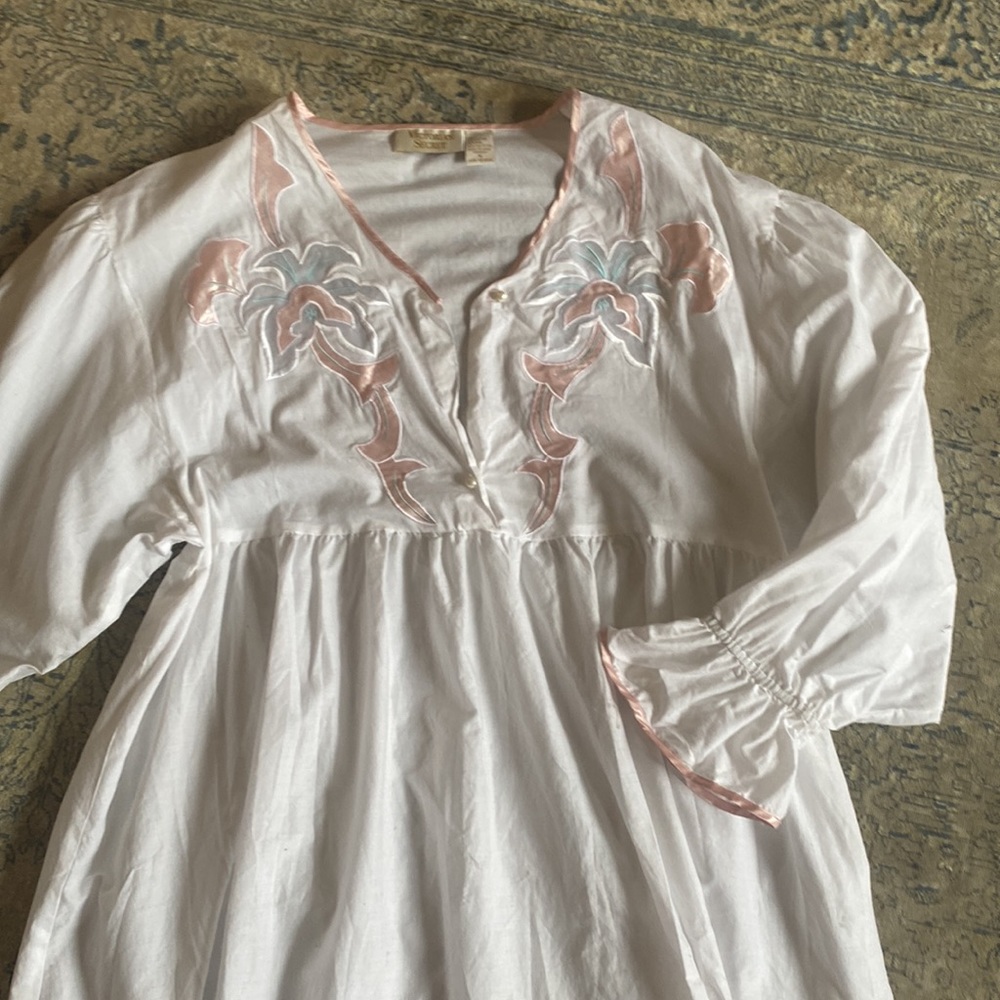Vintage Victoria's Secret Gold Label Cotton Puff Sleeve Nightgown or Nightshirt